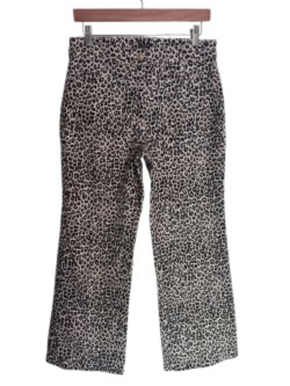 J. Crew High Rise Kick Out Sailor Pocket Jean in Leopard Print 27